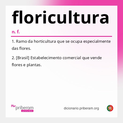 Significado de floricultura