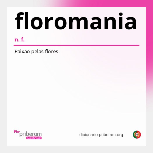 Significado de floromania