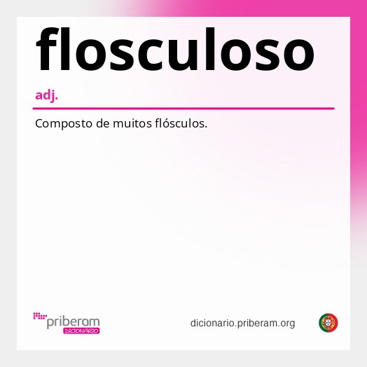 Significado de flosculoso