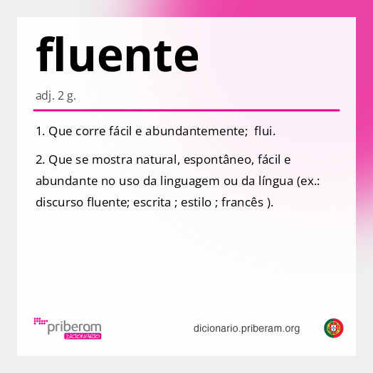 Significado de fluente