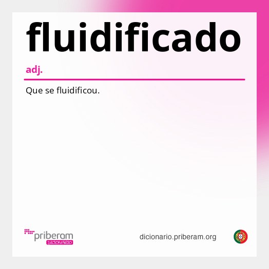 Significado de fluidificado