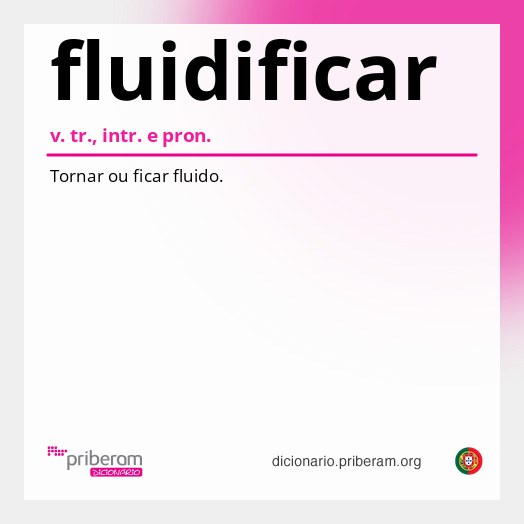 Significado de fluidificar