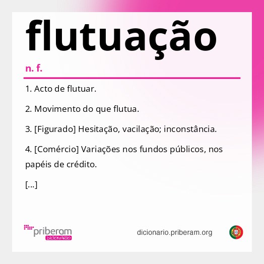 Significado de flutuação