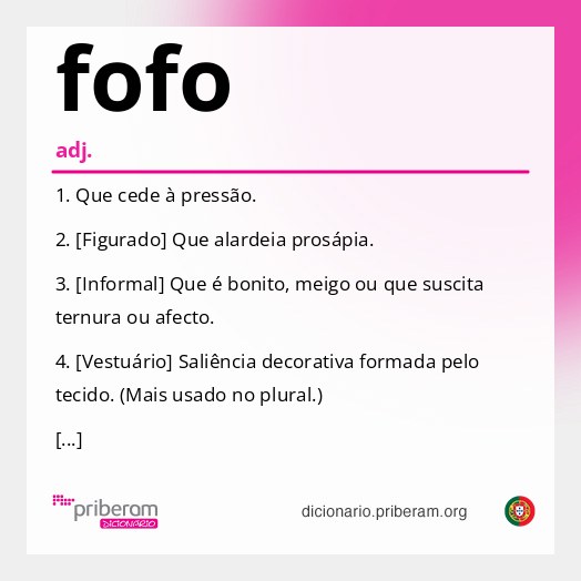 Significado de fofo