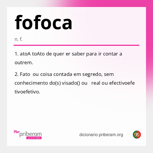 Significado de fofoca