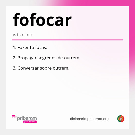 Significado de fofocar