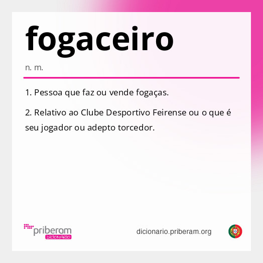 Significado de fogaceiro
