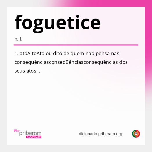 Significado de foguetice