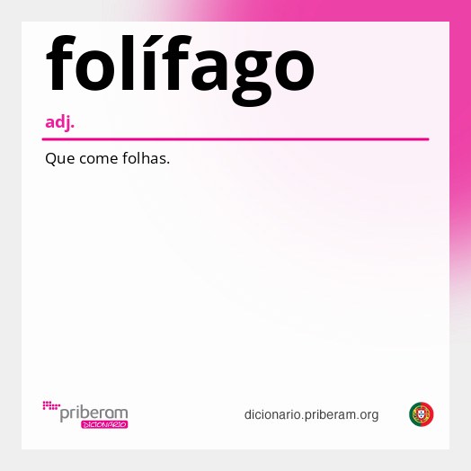 Significado de folífago