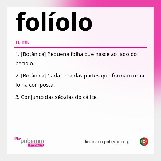 Significado de folíolo