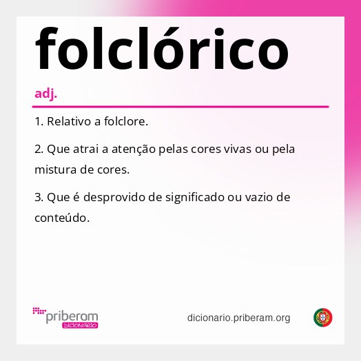 Significado de folclórico