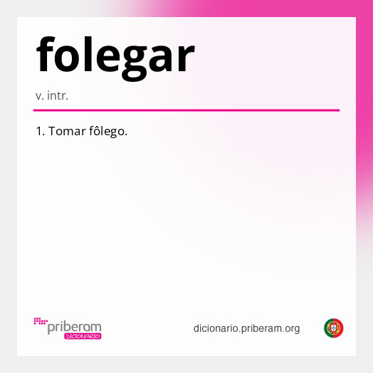 Significado de folegar