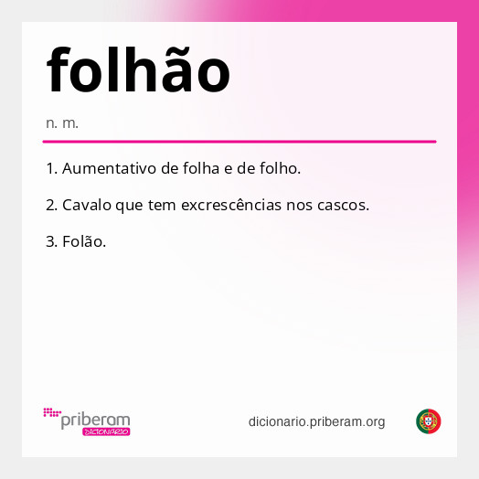 Significado de folhão