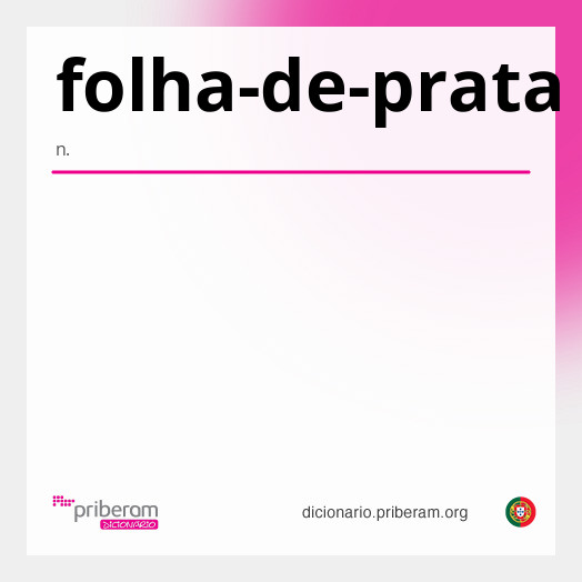 Significado de folha-de-prata
