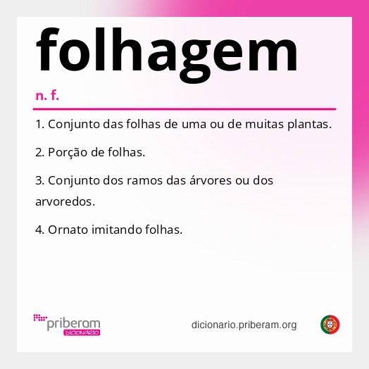 Significado de folhagem