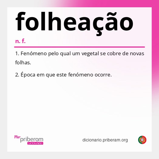 Significado de folheação