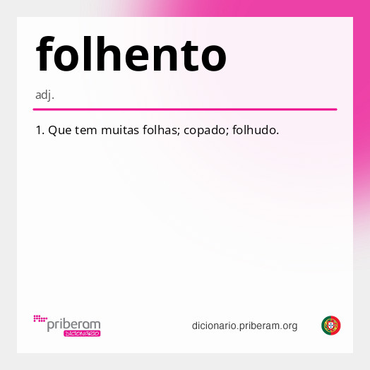 Significado de folhento