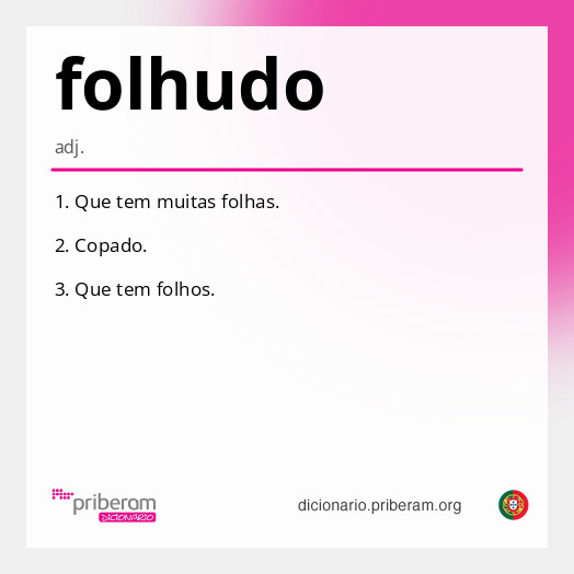 Significado de folhudo