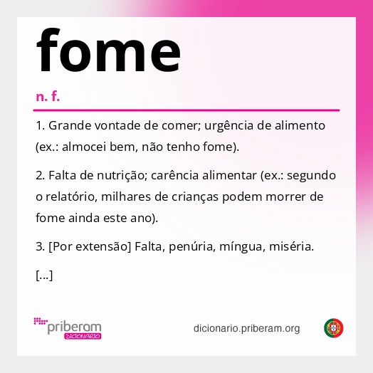 Significado de fome