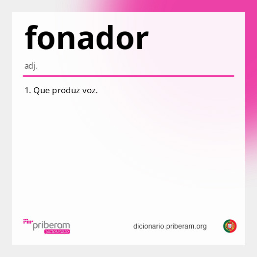 Significado de fonador
