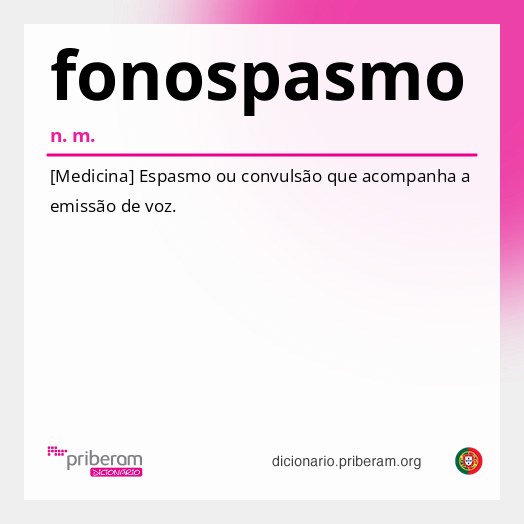 Significado de fonospasmo