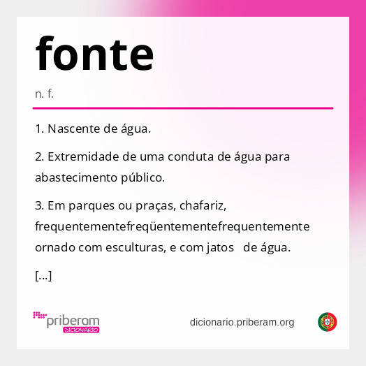 Significado de fonte