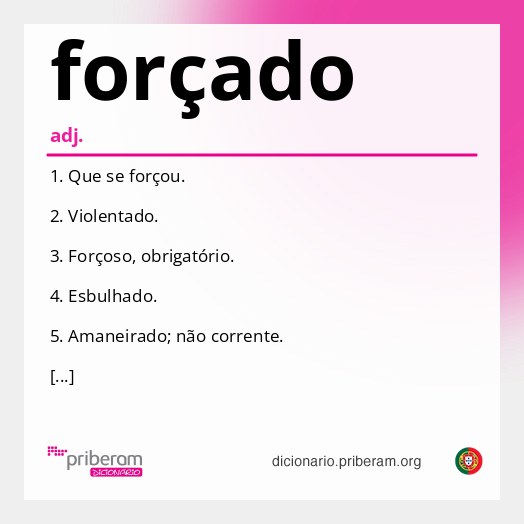 Significado de forçado