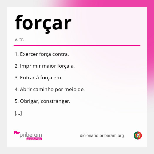 Significado de forçar