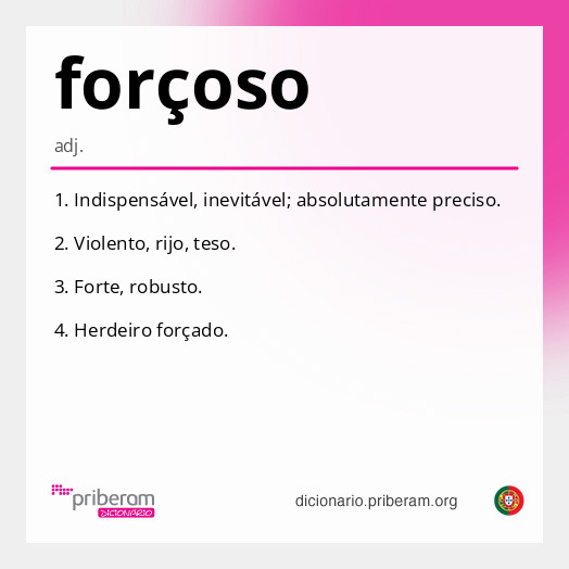 Significado de forçoso