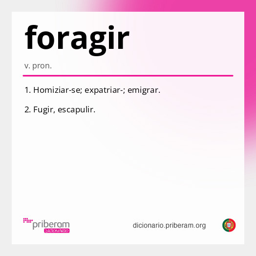 Significado de foragir
