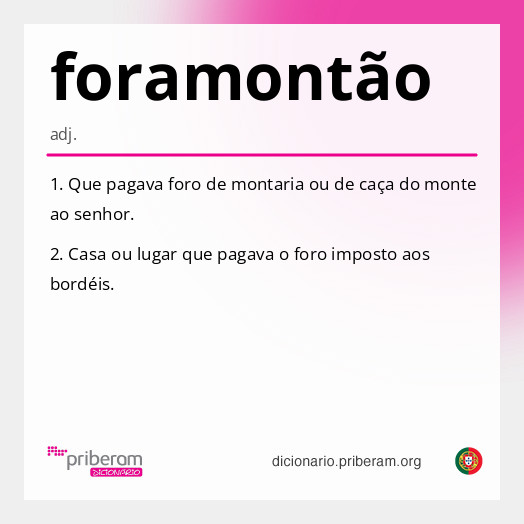 Significado de foramontão