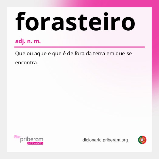 Significado de forasteiro