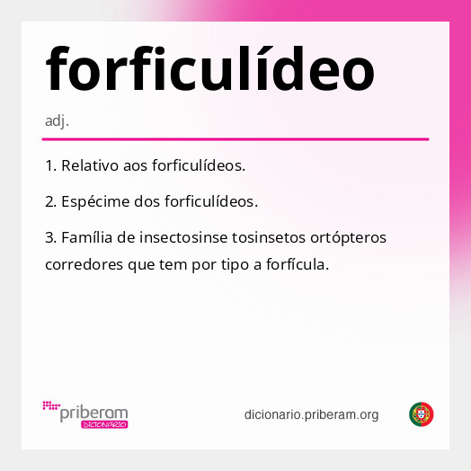 Significado de forficulídeo