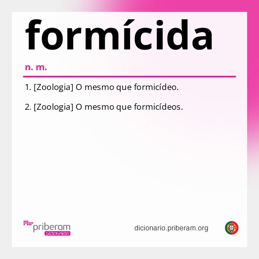 Significado de formícida