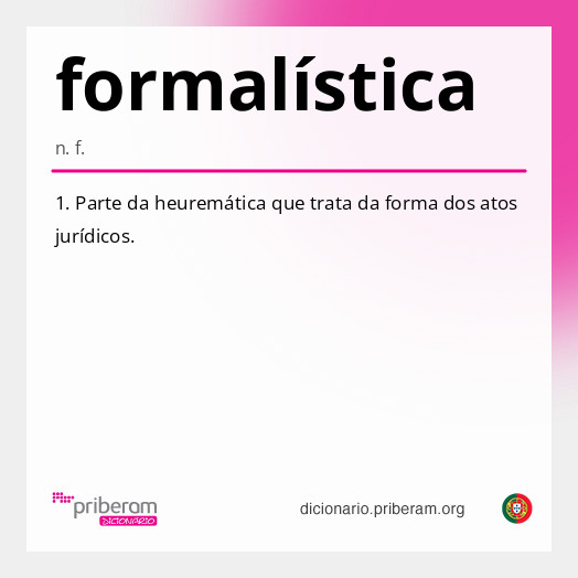 Significado de formalística
