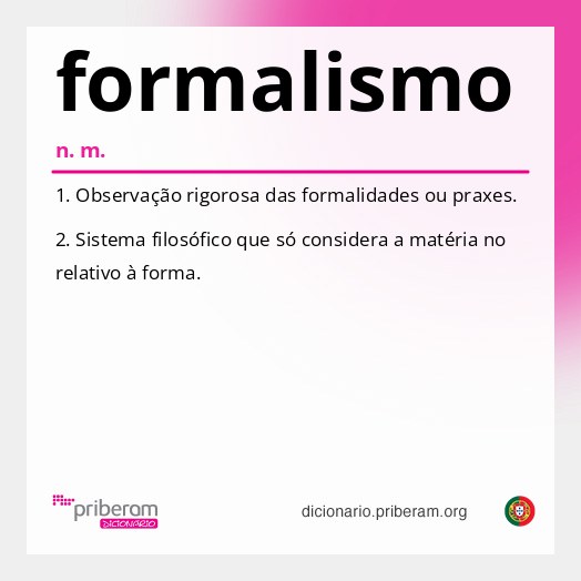 Significado de formalismo