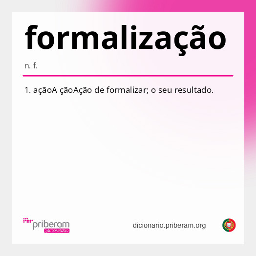 Significado de formalização