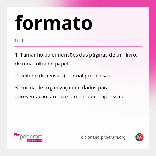 Significado de formato