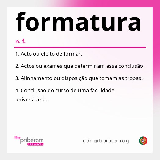 Significado de formatura