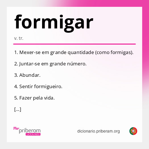 Significado de formigar