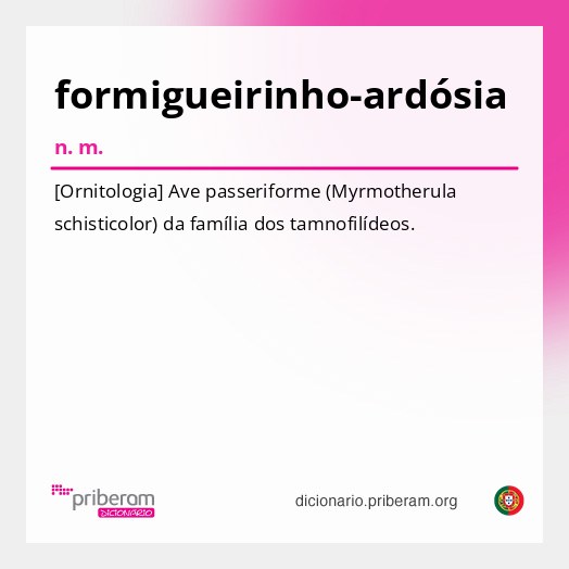 Significado de formigueirinho-ardósia