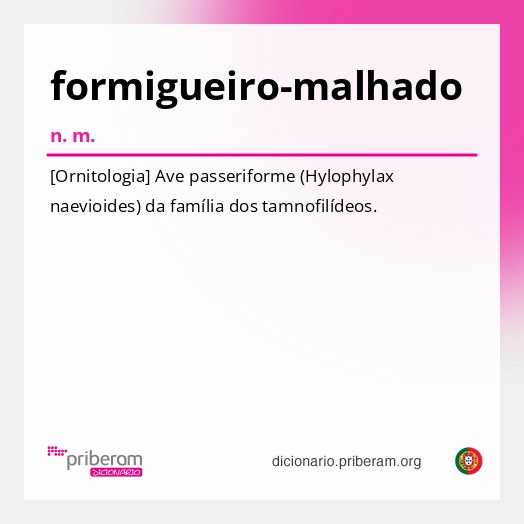 Significado de formigueiro-malhado