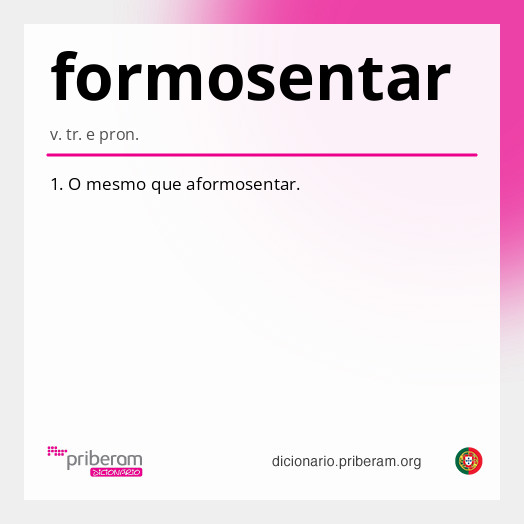 Significado de formosentar