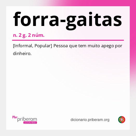 Significado de forra-gaitas