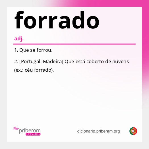 Significado de forrado