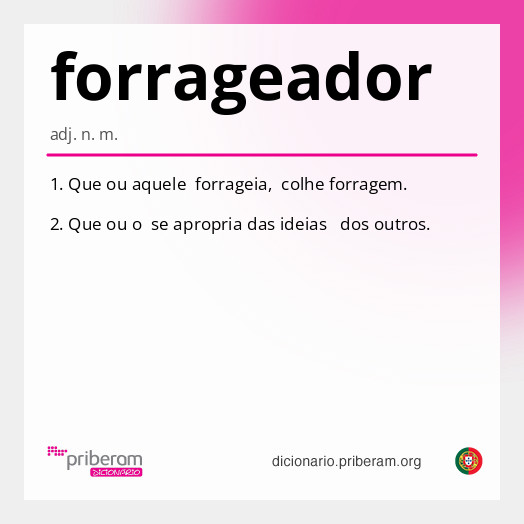Significado de forrageador