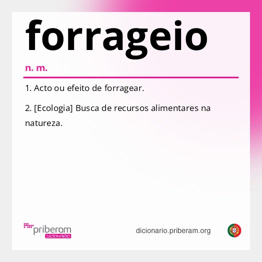 Significado de forrageio