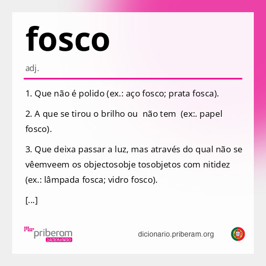 Significado de fosco