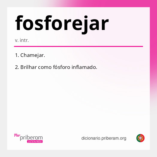 Significado de fosforejar
