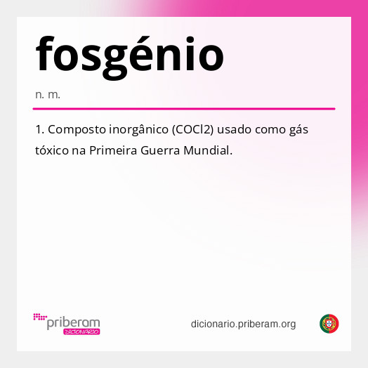 Significado de fosgénio